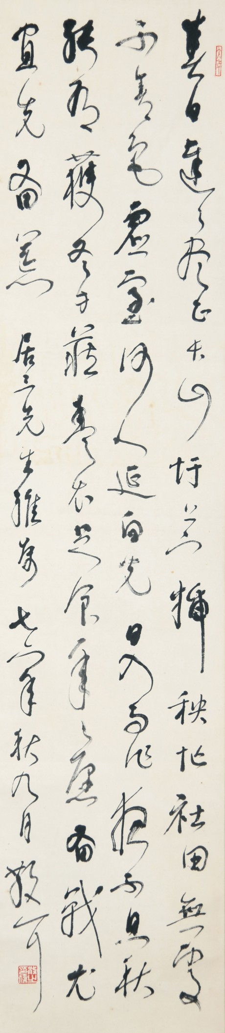 林散之 書法立軸 132*30cm