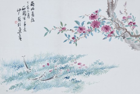 沙馥 花卉鏡片 42*30cm