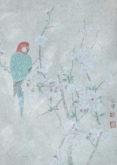 江宏偉  花鳥(niǎo)立軸 43*30cm