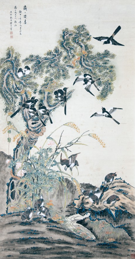 宋光寶 花鳥(niǎo)立軸 172*91cm