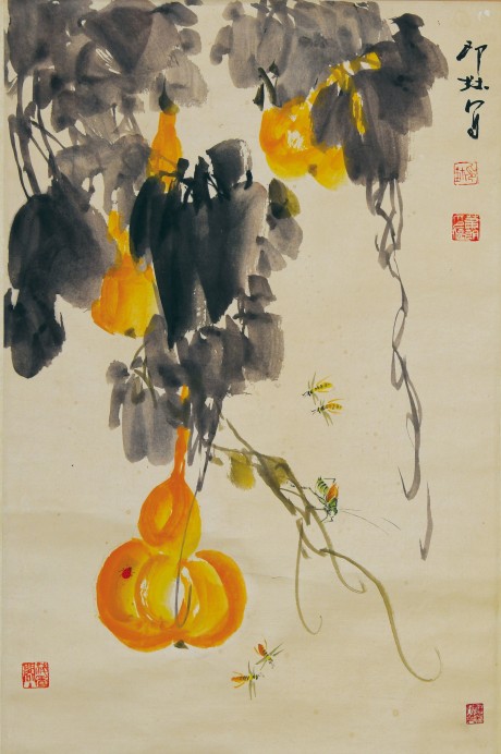 蕭郎  葫蘆立軸	69*45cm