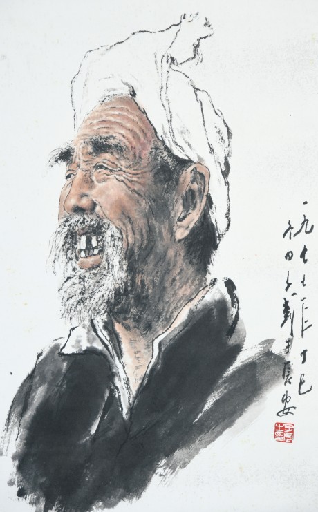 王子武  人物立軸 68×43CM